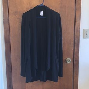 ACTIVE LIFE Black Flowy Long Cardigan